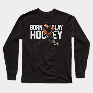 Born To Play Hockey Novelty Tshirt Long Sleeve T-Shirt